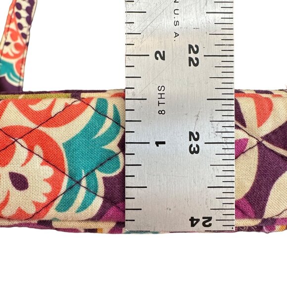 Vera Bradley Plum Crazy Purple Floral Crossbody Shoulder Bag Cloth Fabric Purse - Picture 9 of 12